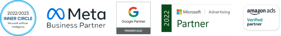 Bilde av samarbeidspartnere. Inkluderer Microsoft, Meta, Google og Amazon.