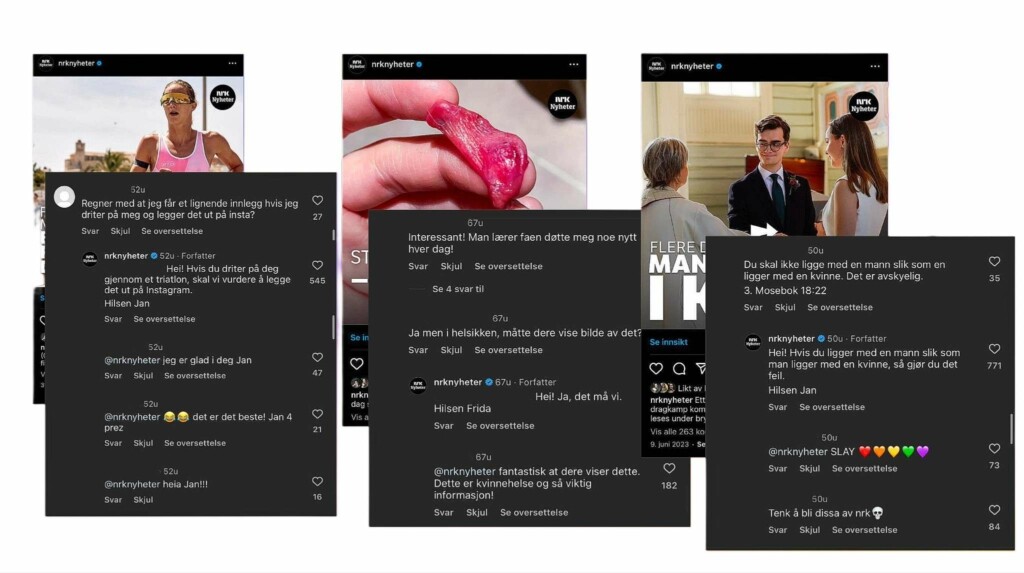 NRK-nyheter med morsomme svar til kommentarfeltet sitt