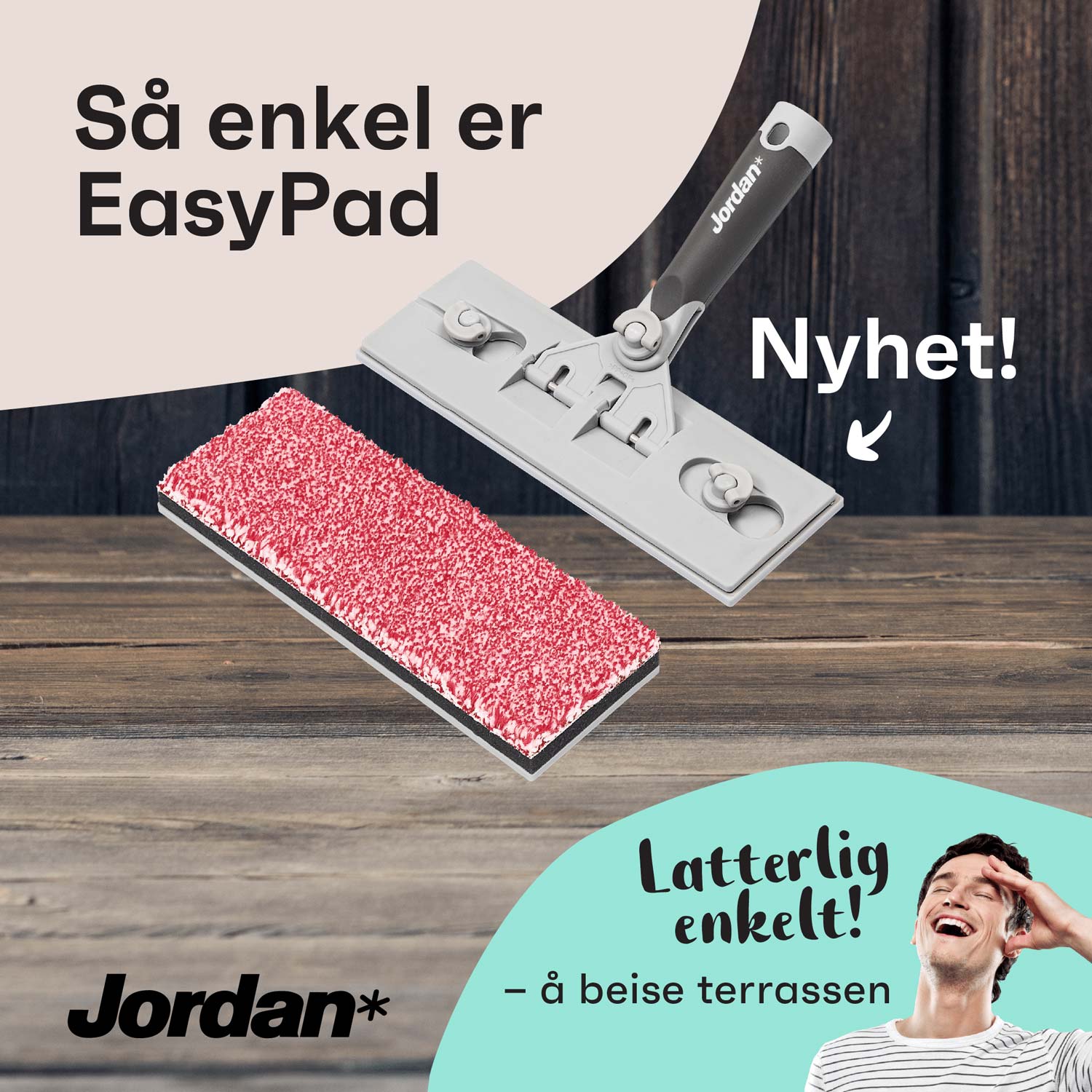 Banner med bilde av Easypad og teksten "Så enkel er Easypad".