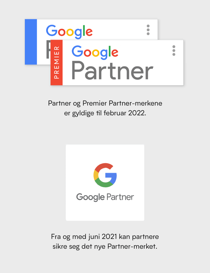 Logoen til Google Partner og Premier