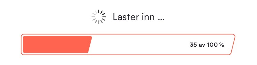 Viser en illustrasjon på lang sidelastningstid med et innlastningssymbol